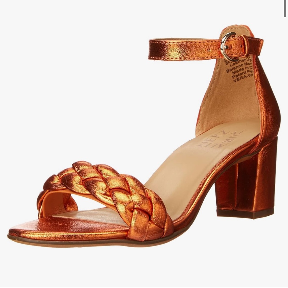 Naturalizer Vera Metallic Orange Heels 9.5